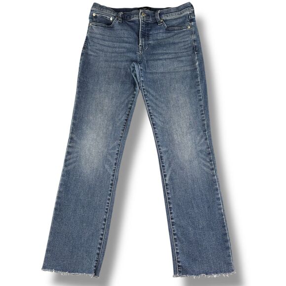 Lucky Brand Denim - Lucky Brand High Rise Blue Jeans Size 10/30" Stretchy Denim Casual Frayed Hem